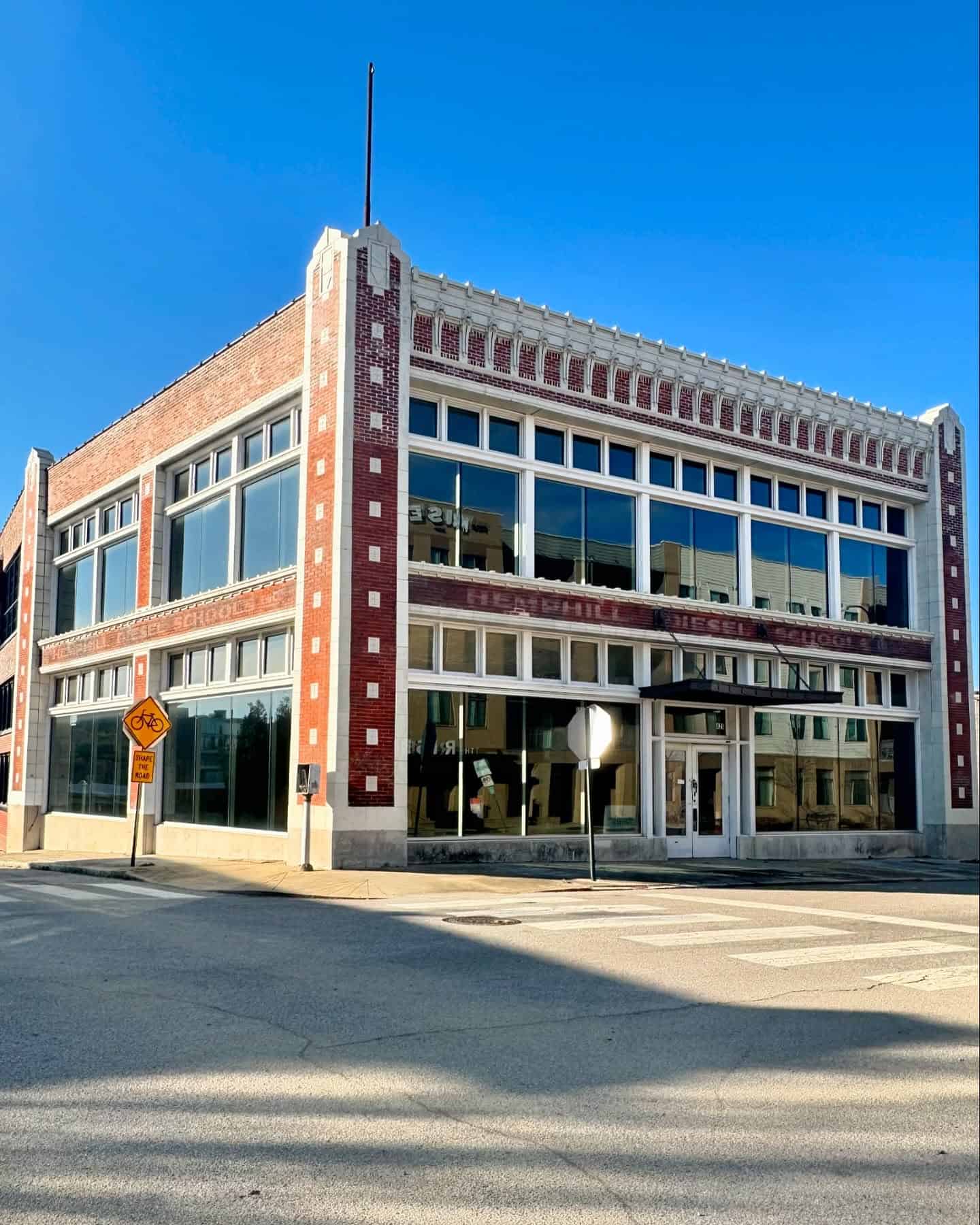 Elegant historic brick buildings showcasing Memphis Heritage Inc.'s dedication to preserving Memphis' architectural history and cultural landmarks.